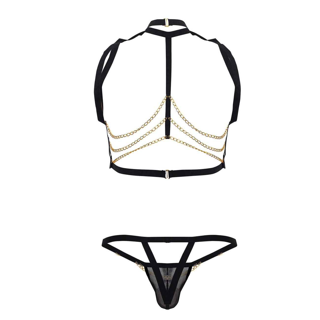 CandyMan Men's Underwear 99818 Two Piece Outfit Color Black