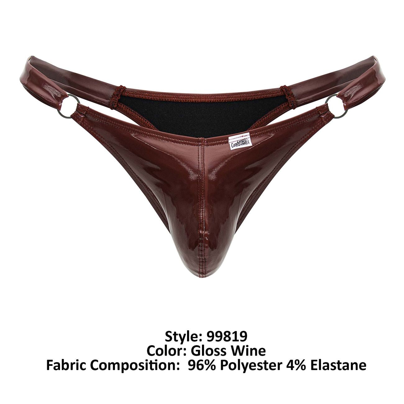 CandyMan Men's Underwear 99819 Dom Thongs Color Gloss Wine