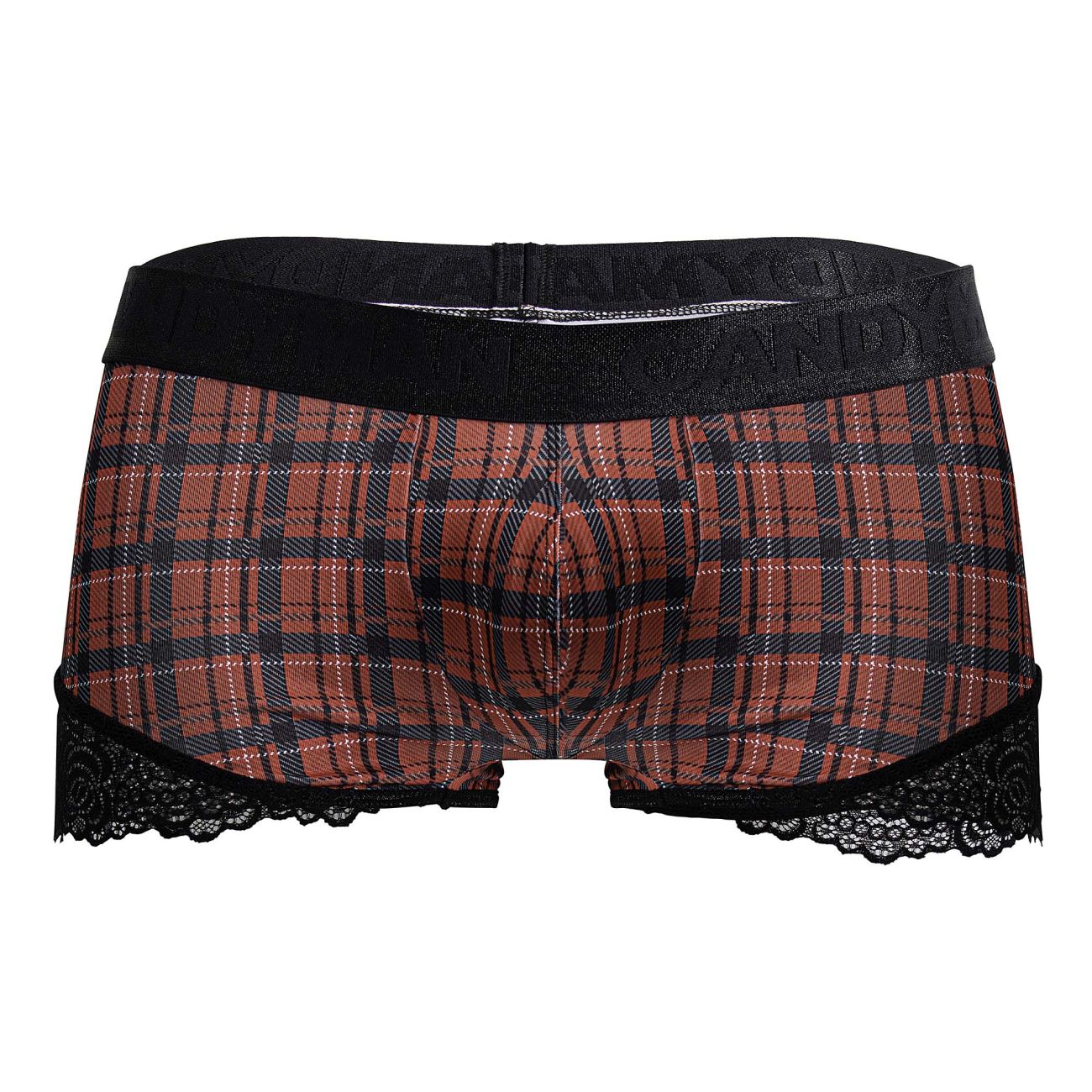 CandyMan Men's Underwear 99821 Back to School Trunks Color Red Plaid