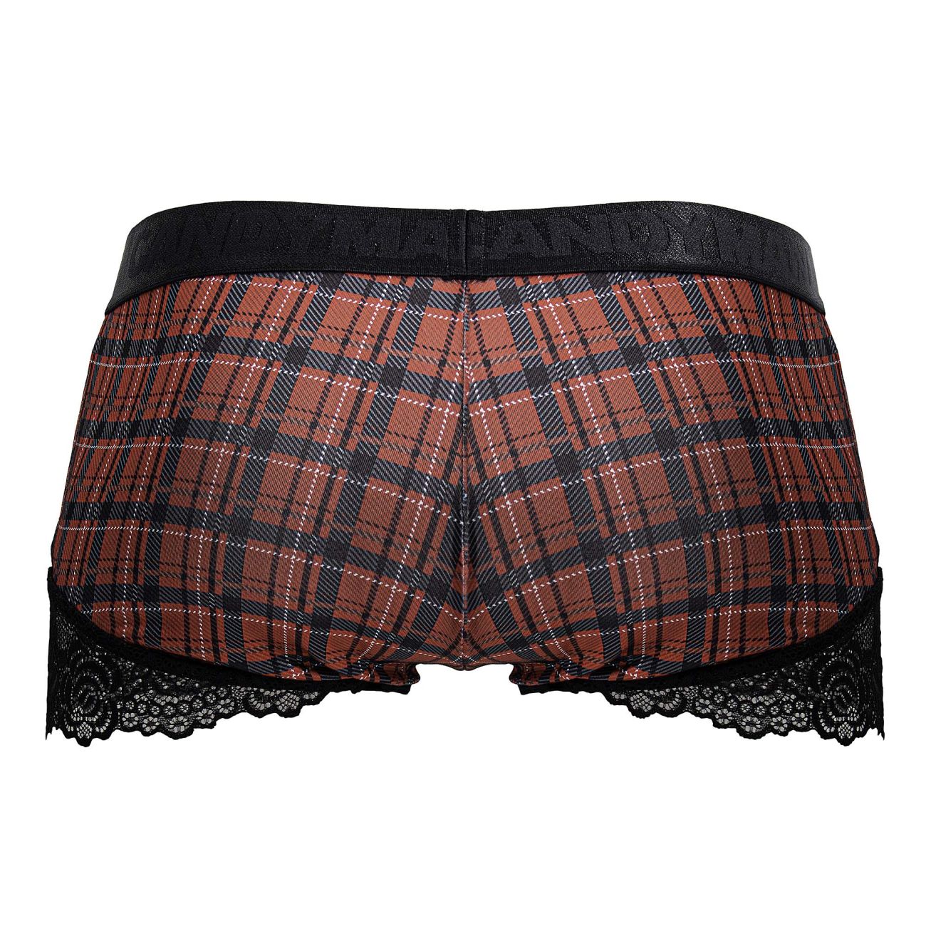 CandyMan Men's Underwear 99821 Back to School Trunks Color Red Plaid