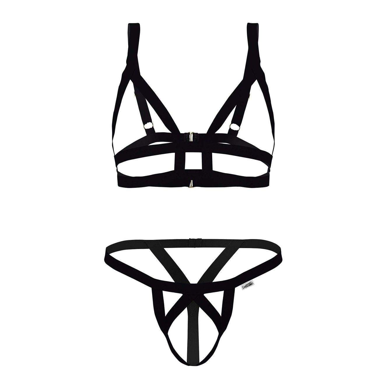 CandyMan Men's Underwear 99822 Two Piece Outfit Color Black
