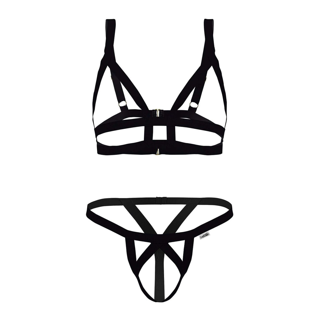 CandyMan Men's Underwear 99822 Two Piece Outfit Color Black