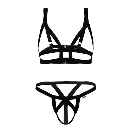 CandyMan Men's Underwear 99822 Two Piece Outfit Color Black