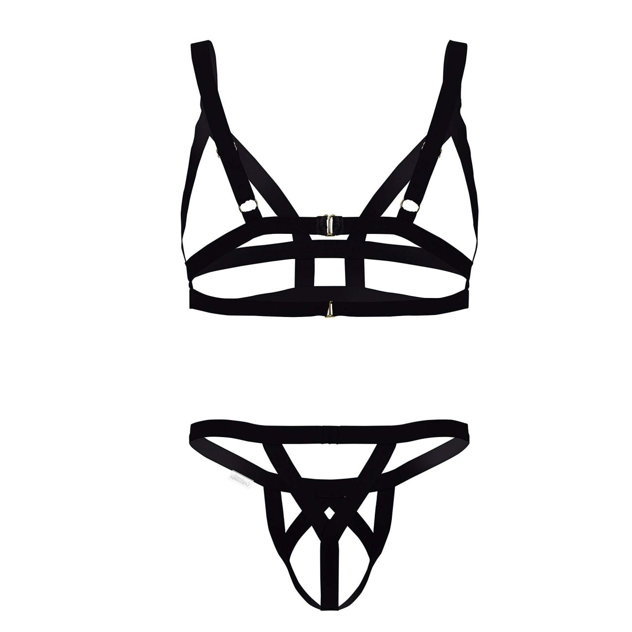 CandyMan Men's Underwear 99822 Two Piece Outfit Color Black