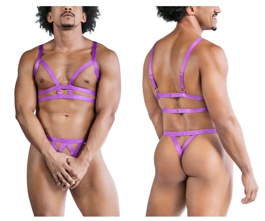 CandyMan Men's Underwear 99822 Two Piece Outfit Color Violet