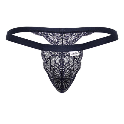 CandyMan Men's Underwear 99823 Lace Thongs Color Blue
