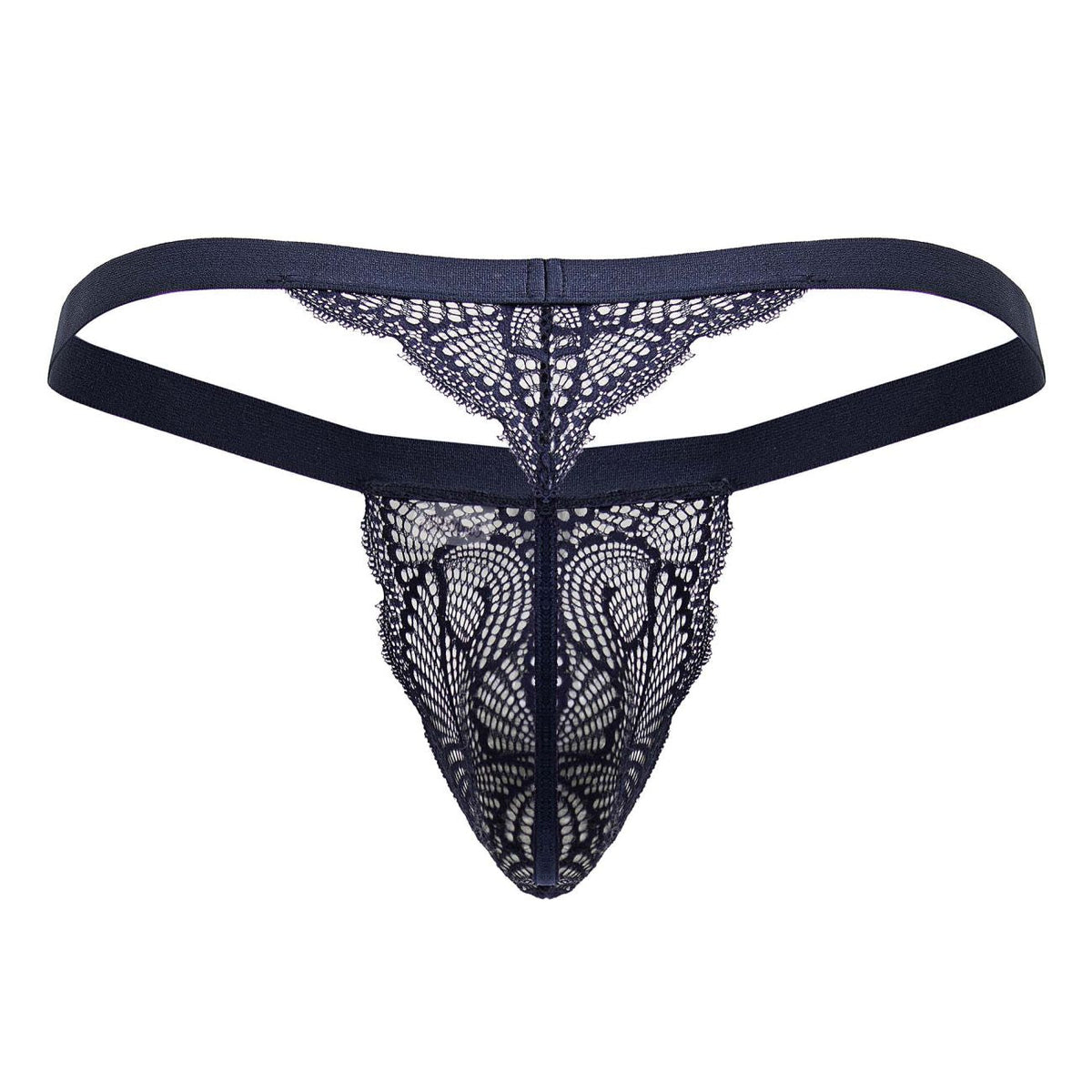 CandyMan Men's Underwear 99823 Lace Thongs Color Blue