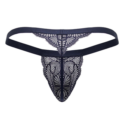 CandyMan Men's Underwear 99823 Lace Thongs Color Blue