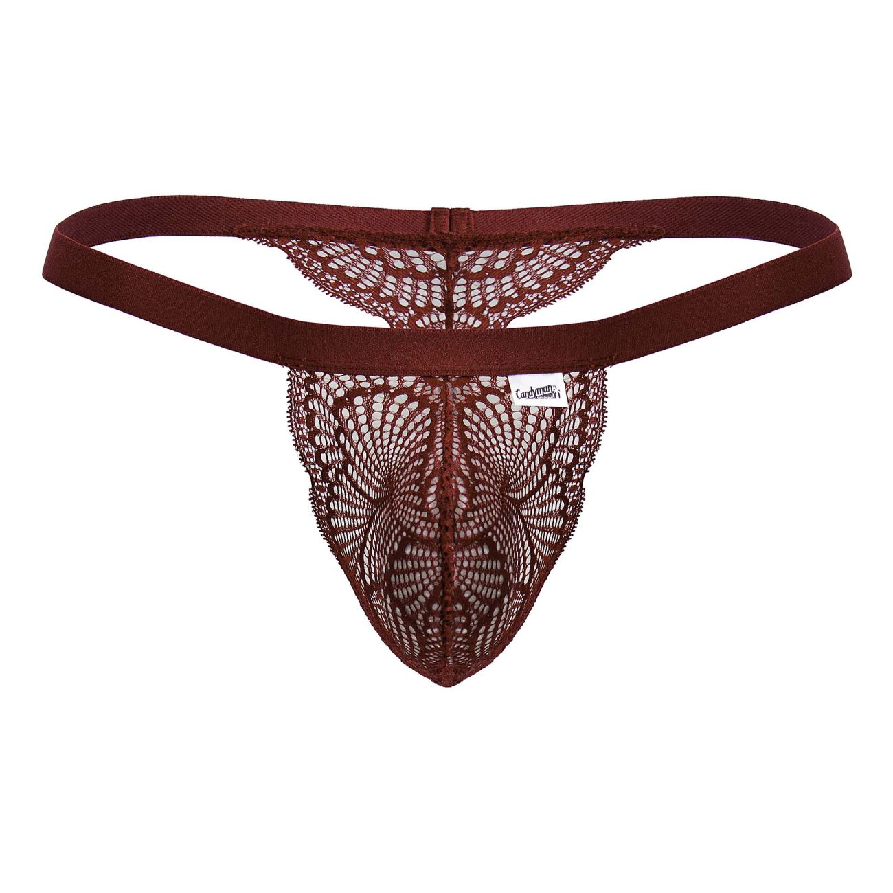 CandyMan Men's Underwear 99823 Lace Thongs Color Wine