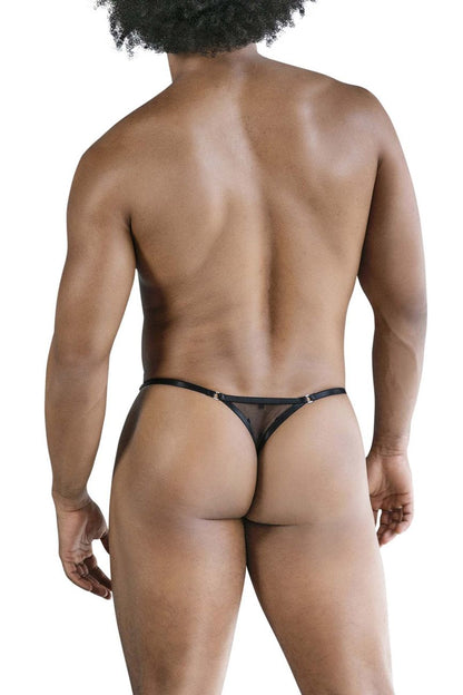 CandyMan Men's Underwear 99824 Mesh Thongs Color Black