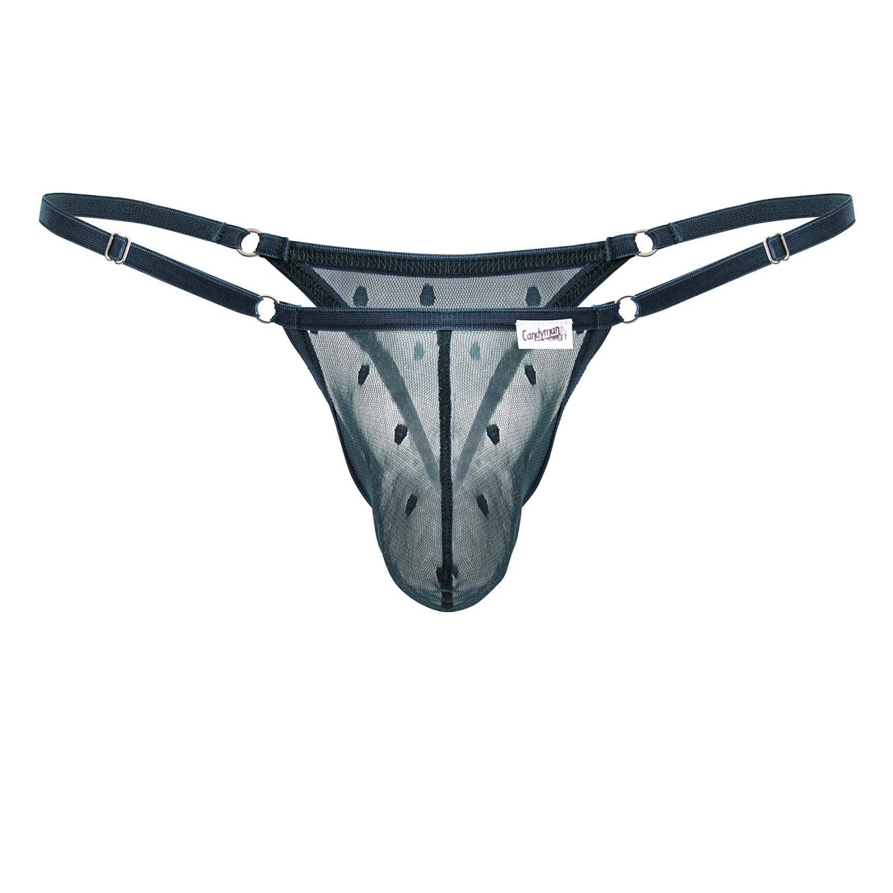 CandyMan Men's Underwear 99824 Mesh Thongs Color Green