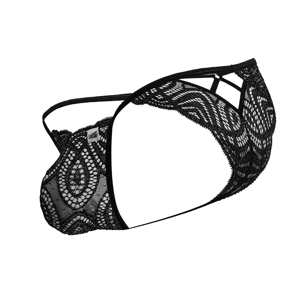 CandyMan Men's Underwear 99829 Lace Thongs Color Black