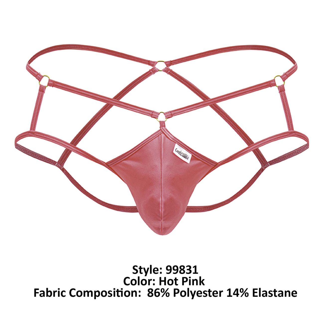 CandyMan Men's Underwear 99831 Cage Jockstrap Color Hot Pink