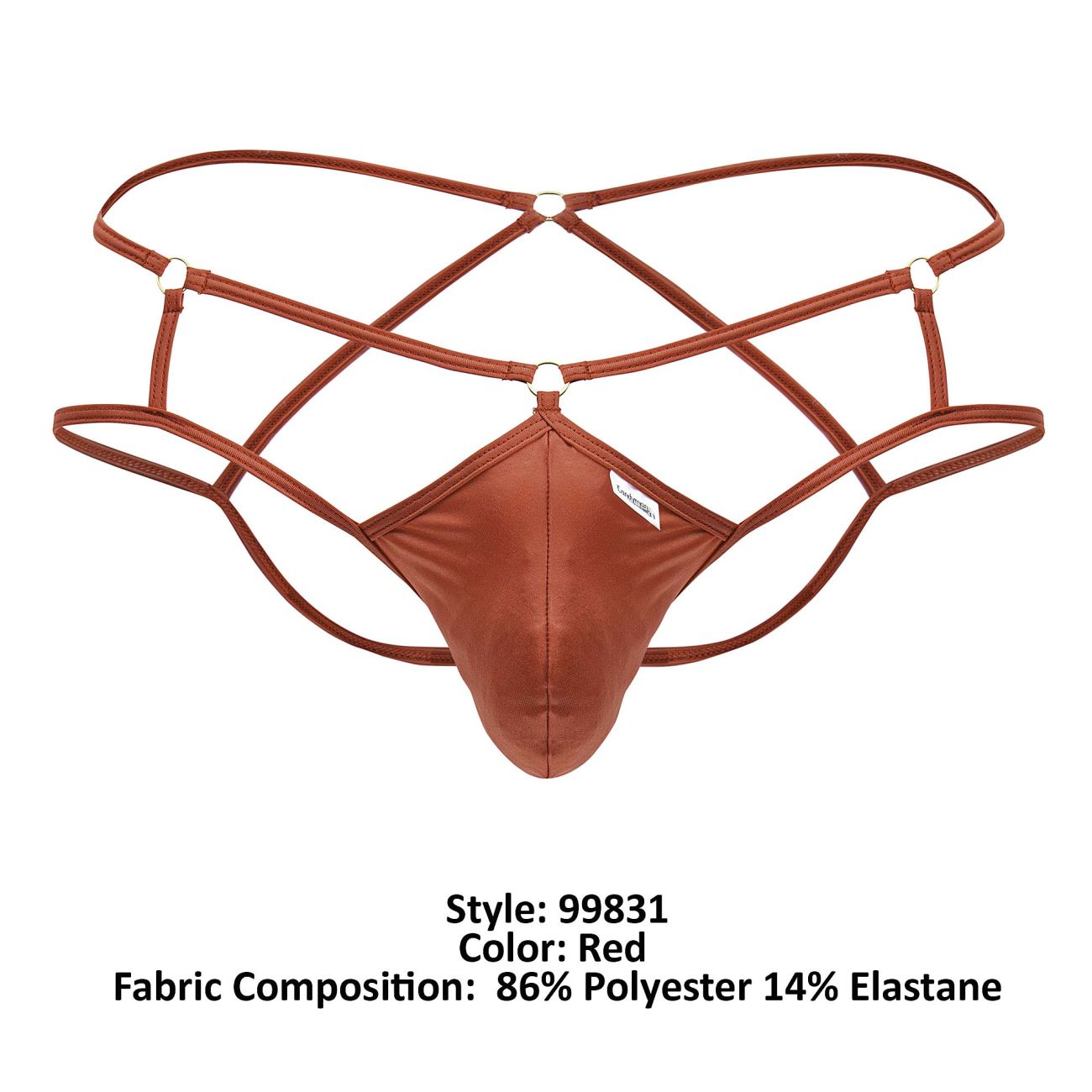 CandyMan Men's Underwear 99831 Cage Jockstrap Color Red
