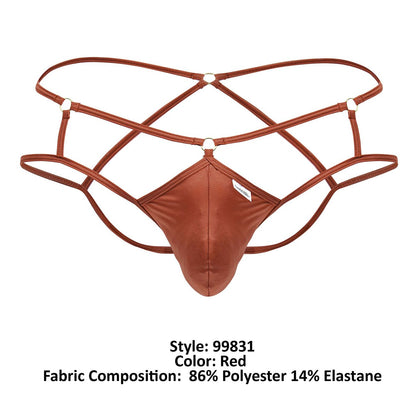 CandyMan Men's Underwear 99831 Cage Jockstrap Color Red