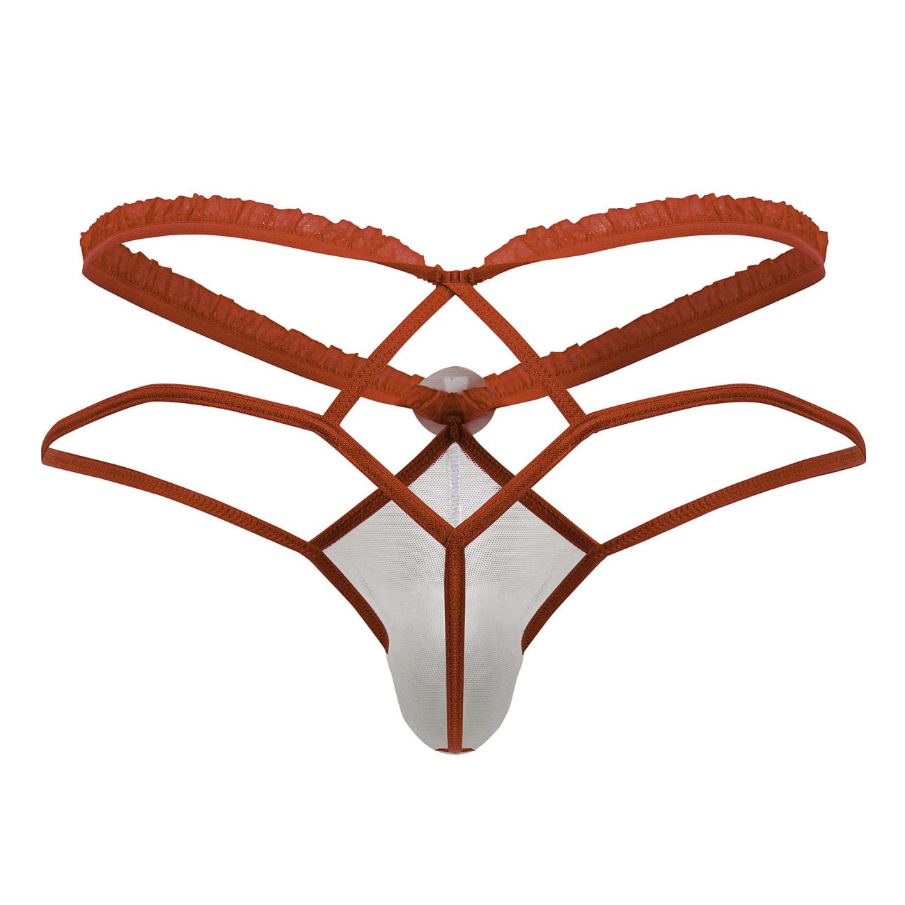CandyMan Men's Underwear 99833 Murse Thongs Color Red-White