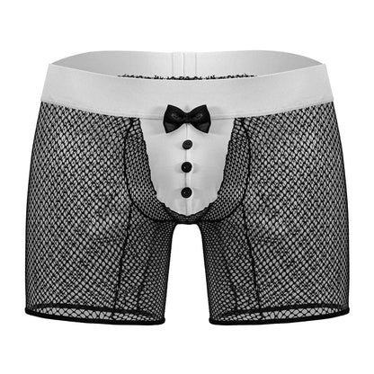 CandyMan Men's Underwear 99834 Tuxedo Trunks Color Black