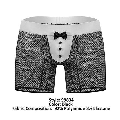 CandyMan Men's Underwear 99834 Tuxedo Trunks Color Black