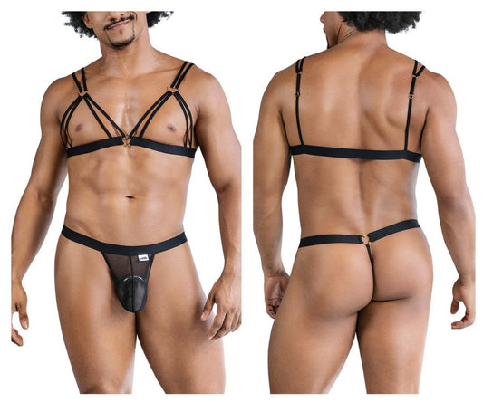 CandyMan Men's Underwear 99838 Two Piece Outfit Color Black