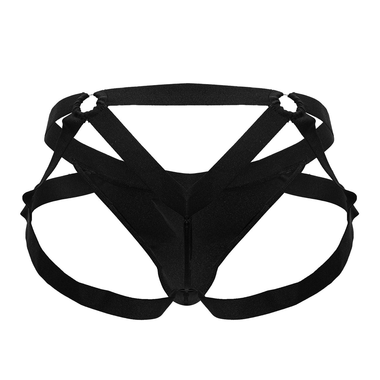 CandyMan Men's Underwear 99840 Crisscross Thongs Color Black
