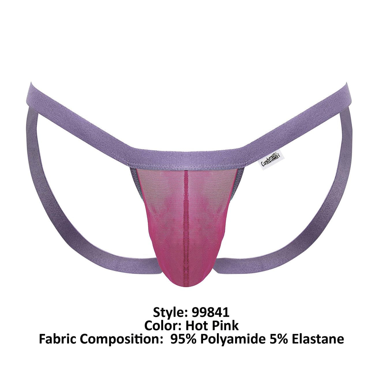 CandyMan Men's Underwear 99841 Mesh Thongs Color Hot Pink