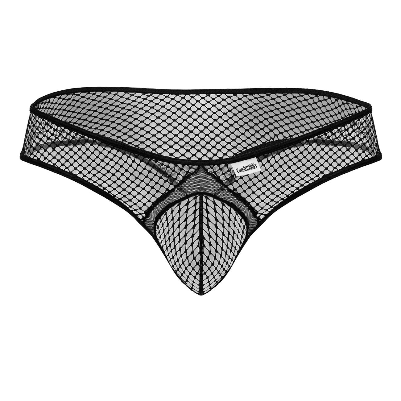 CandyMan Men's Underwear 99843 Fishnet Thongs Color Black