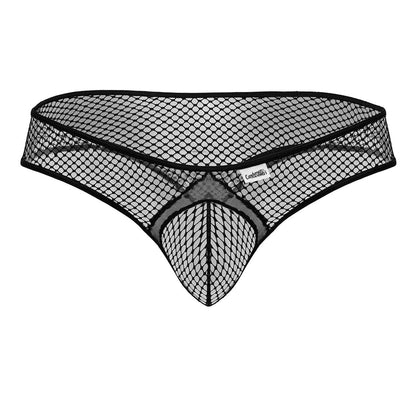 CandyMan Men's Underwear 99843 Fishnet Thongs Color Black