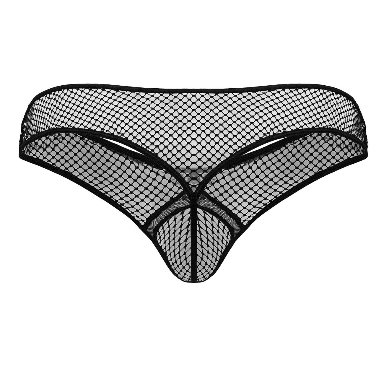 CandyMan Men's Underwear 99843 Fishnet Thongs Color Black