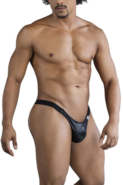 CandyMan Men's Underwear 99848 Bikini Thongs Color Black