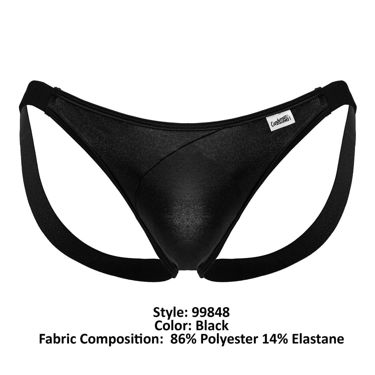 CandyMan Men's Underwear 99848 Bikini Thongs Color Black