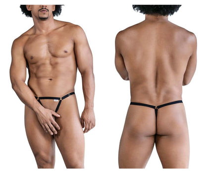 CandyMan Men's Underwear 99852 Nudist Thongs Color Black