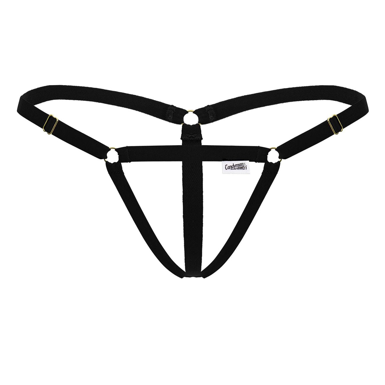 CandyMan Men's Underwear 99852 Nudist Thongs Color Black