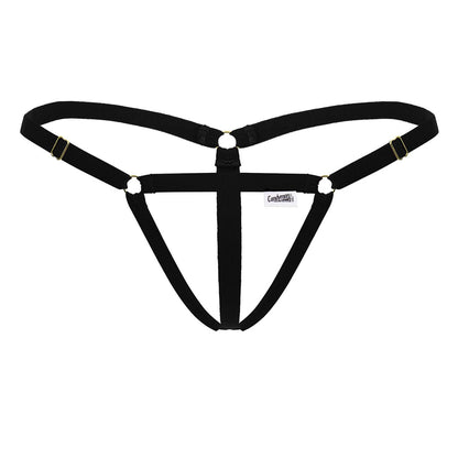 CandyMan Men's Underwear 99852 Nudist Thongs Color Black