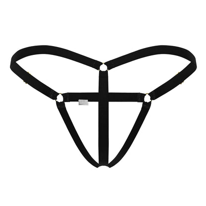 CandyMan Men's Underwear 99852 Nudist Thongs Color Black