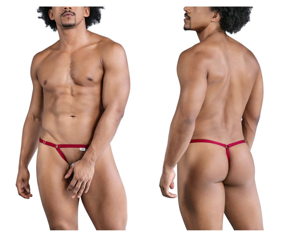 CandyMan Men's Underwear 99852 Nudist Thongs Color Red