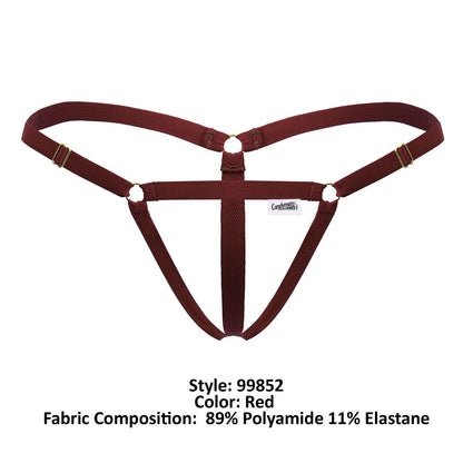 CandyMan Men's Underwear 99852 Nudist Thongs Color Red