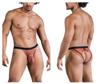 Black-Terracotta Lace Jockstrap - view 1