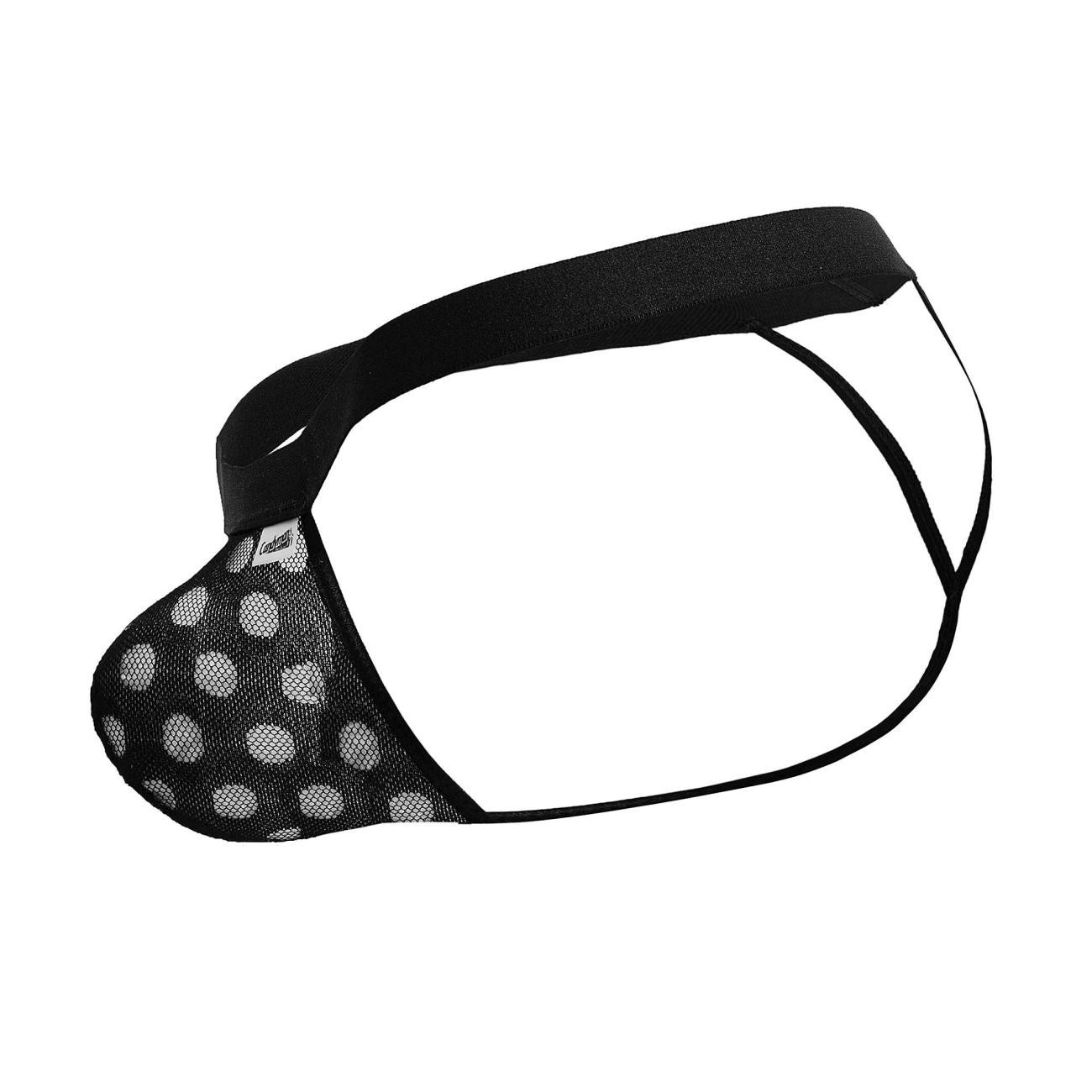 CandyMan Men's Underwear 99856 Polka Mesh Thongs Color Black