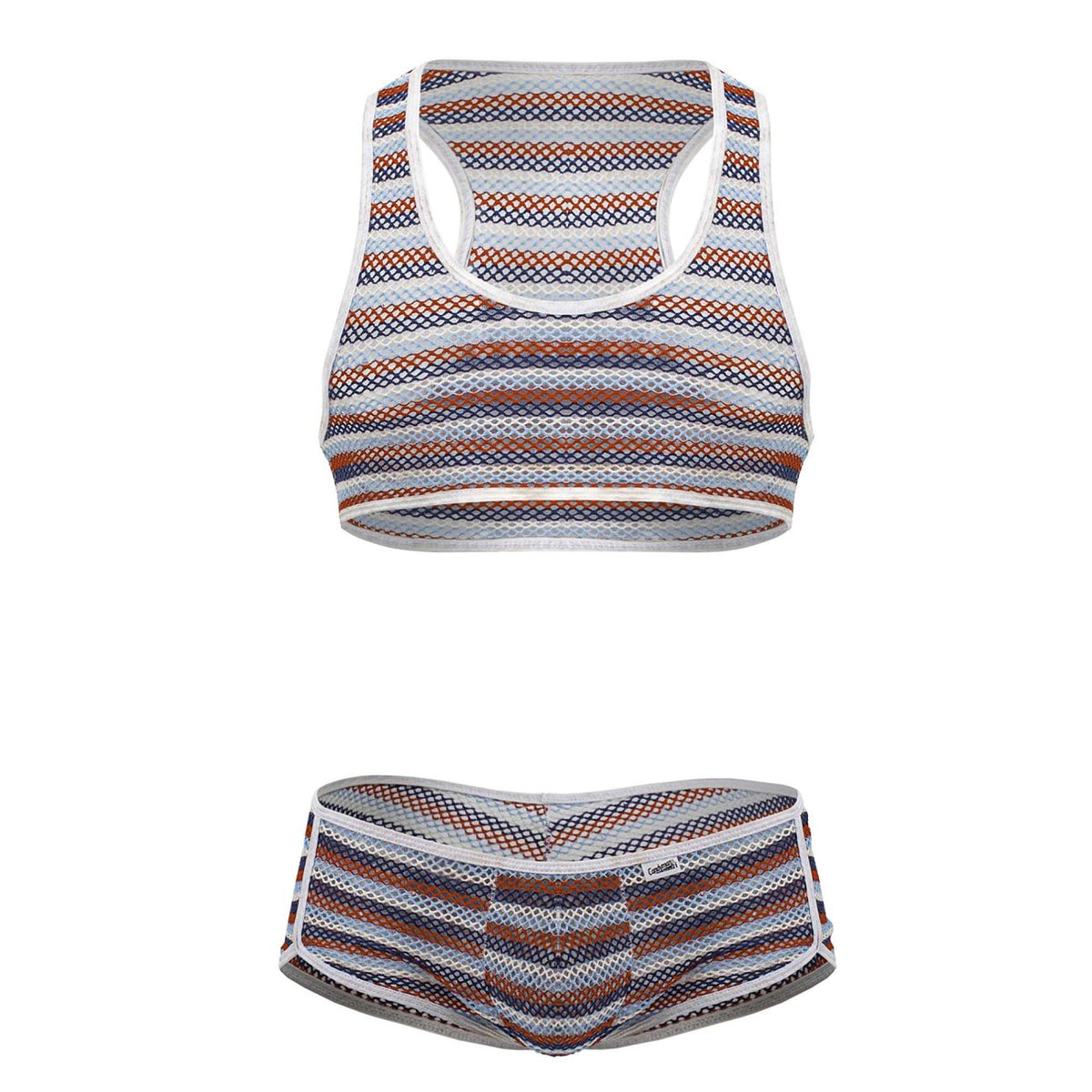 CandyMan Men's Underwear 99859 Two Piece Outfit Color Stripes