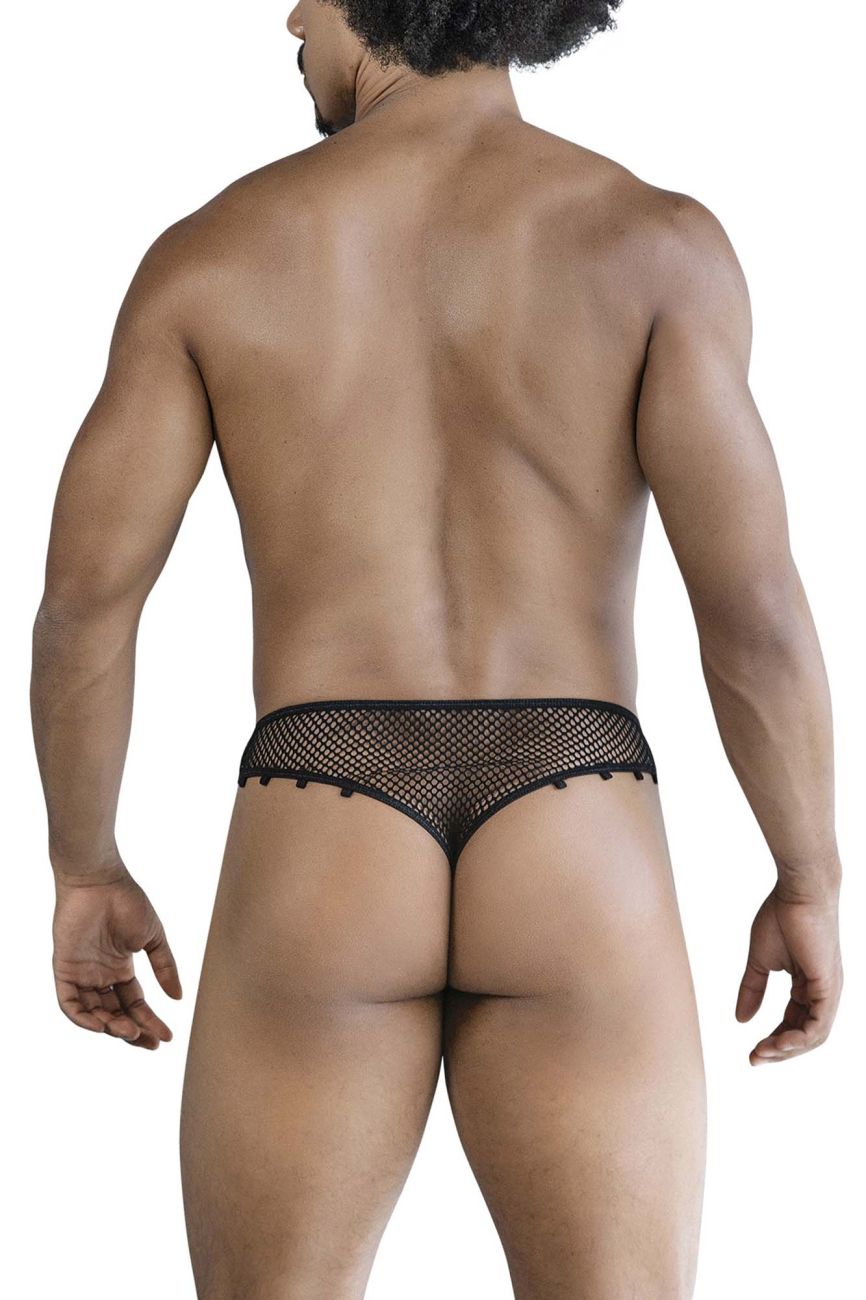 CandyMan Men's Underwear 99860 Fishnet Thongs Color Black