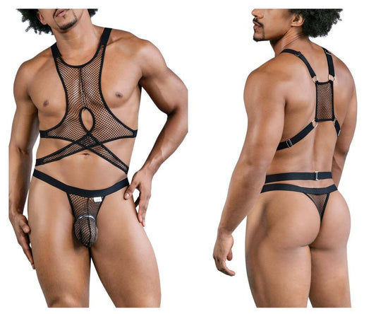 CandyMan Men's Underwear 99862 Fishnet Outfit Color Black