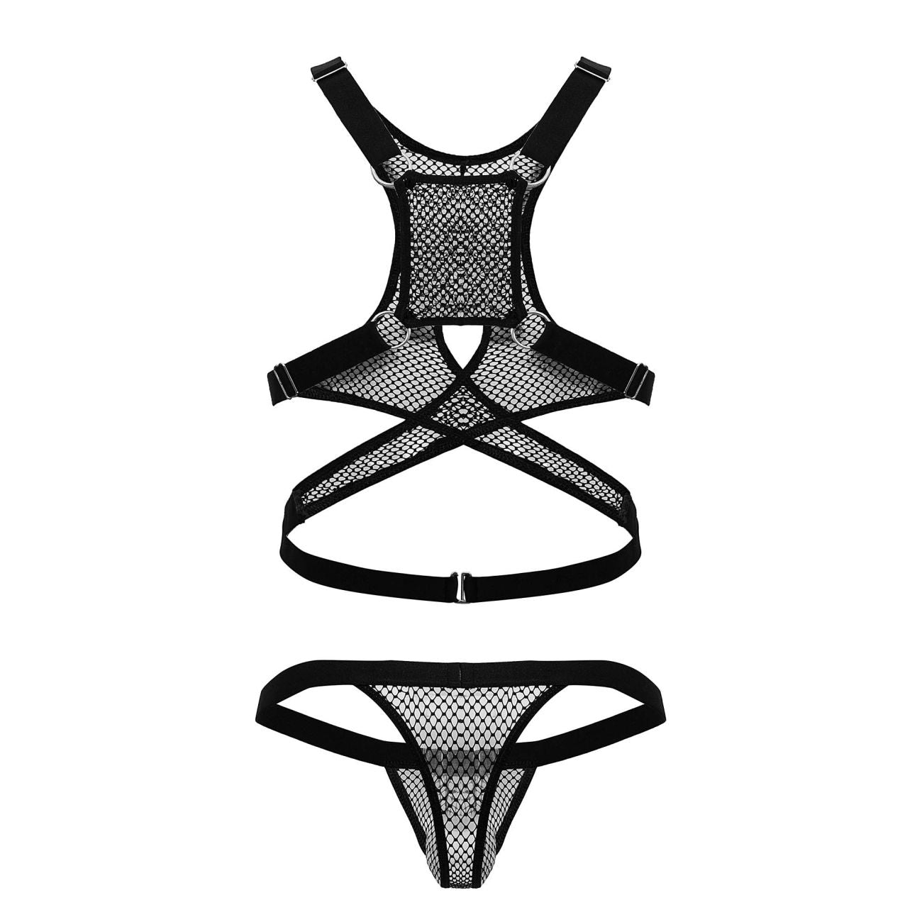 CandyMan Men's Underwear 99862 Fishnet Outfit Color Black