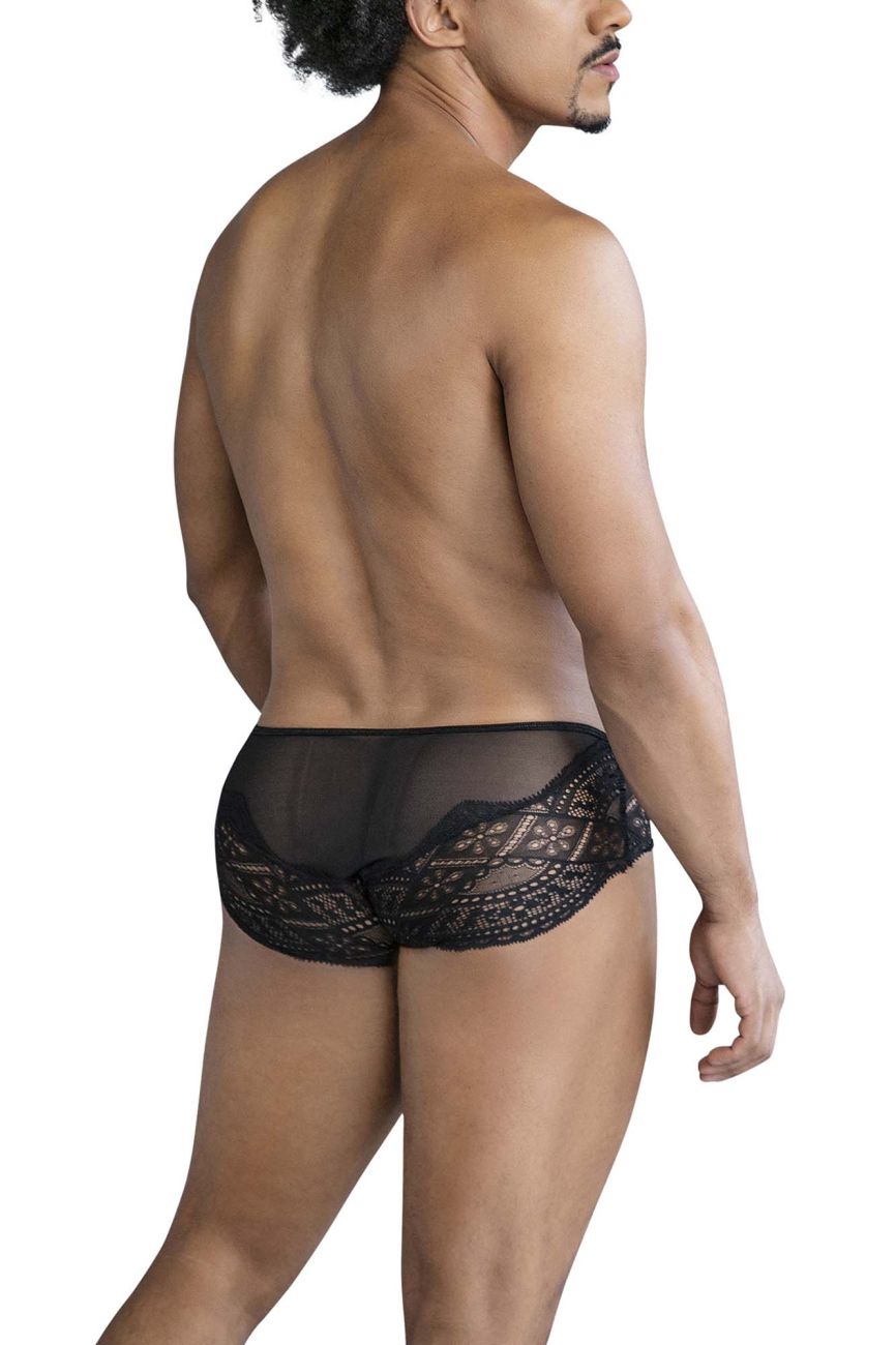 CandyMan Men's Underwear 99863 Lace Briefs Color Black