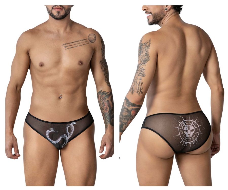 CandyMan Men's Underwear 99871 Egyptian Briefs Color Black-White