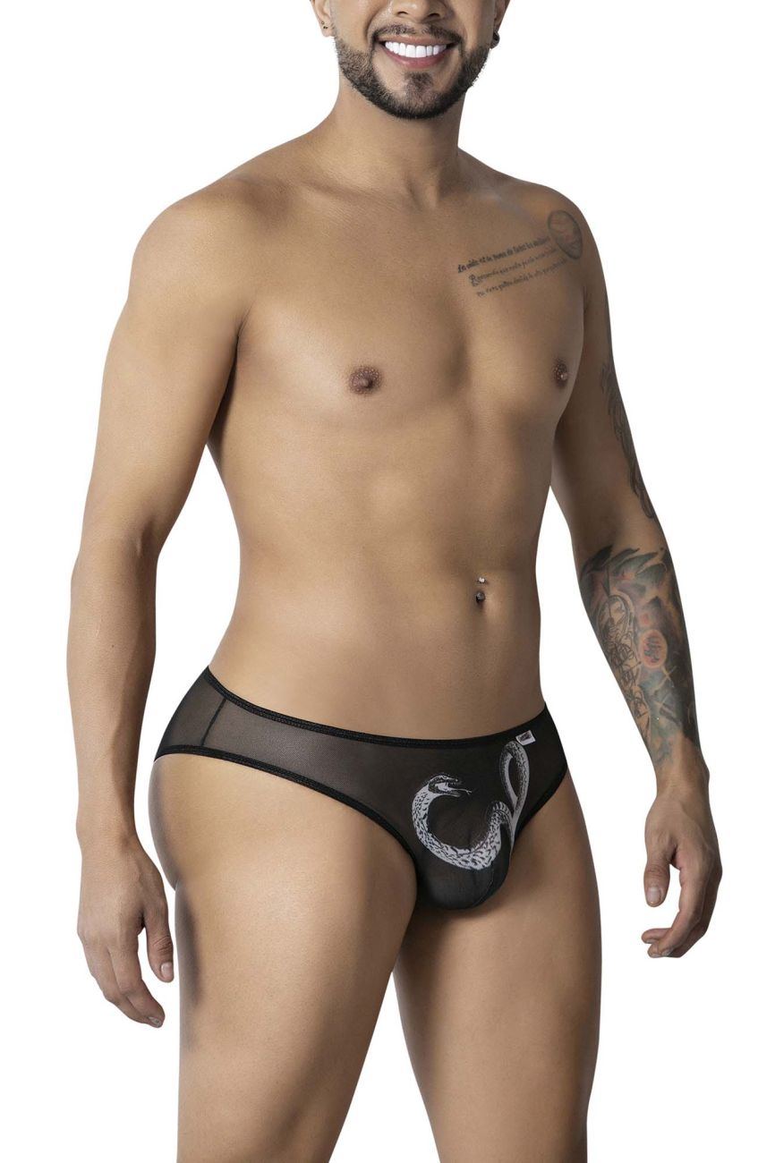 CandyMan Men's Underwear 99871 Egyptian Briefs Color Black-White