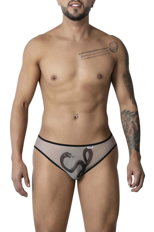 CandyMan Men's Underwear 99871 Egyptian Briefs Color Nude-Black