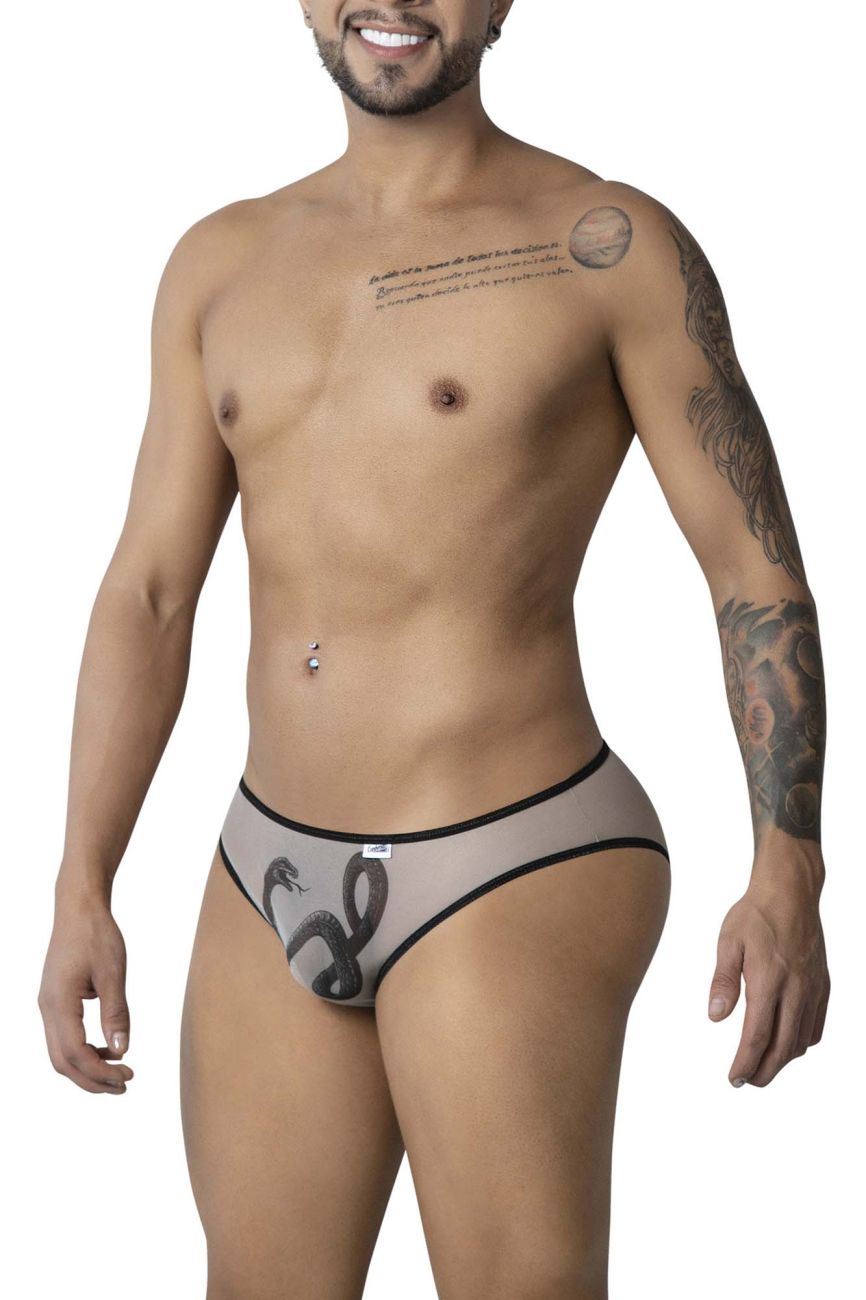CandyMan Men's Underwear 99871 Egyptian Briefs Color Nude-Black