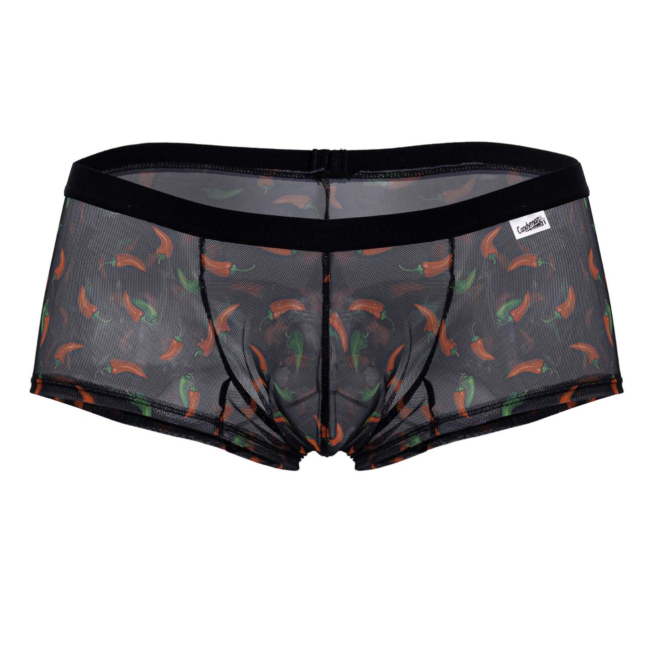 CandyMan Men's Underwear 99873 Chili pepper Trunks Color Black Print