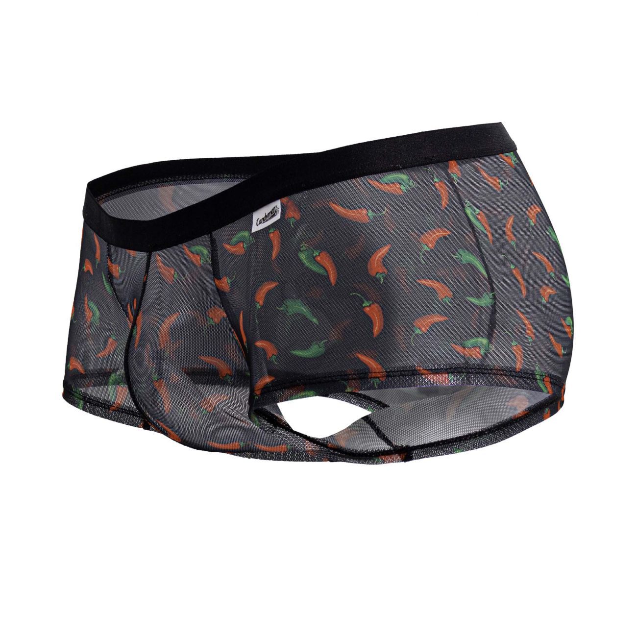 CandyMan Men's Underwear 99873 Chili pepper Trunks Color Black Print