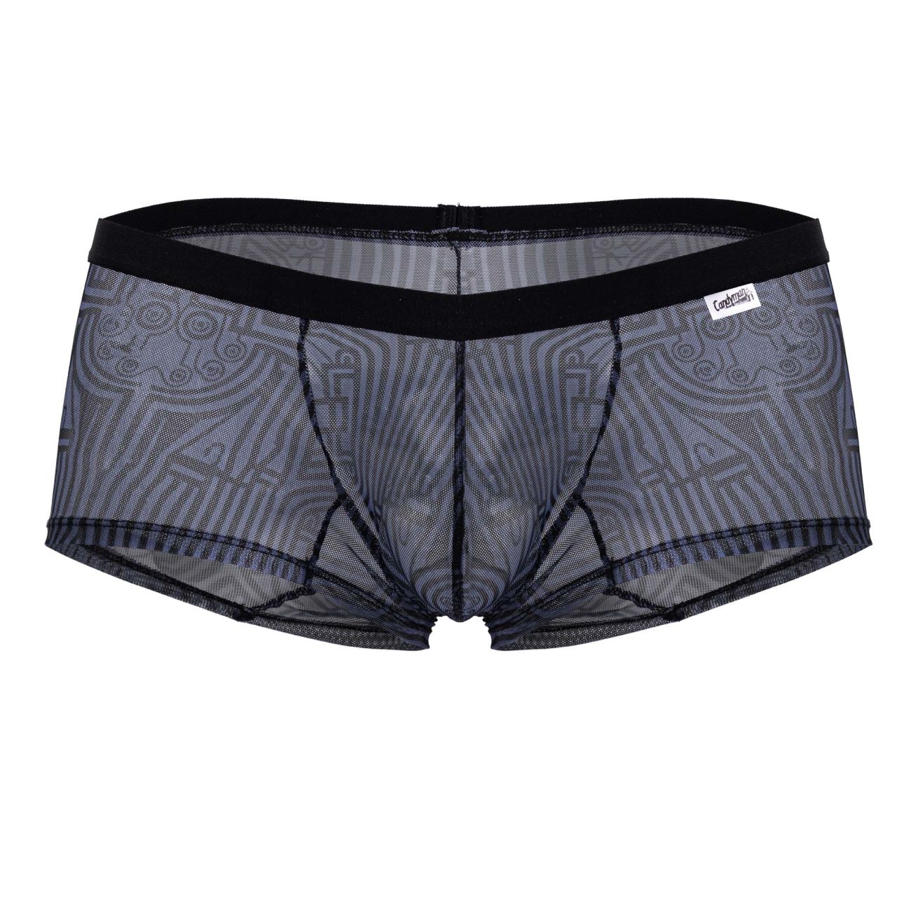 CandyMan Men's Underwear 99873 Egyptian Trunks Color Gray-Black